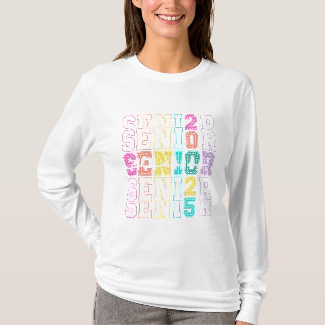 Senior Class of 2025 Pastel Long Sleeve Shirt (Front)