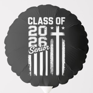 Senior Class Of 2026 Christian Jesus American Flag Balloon