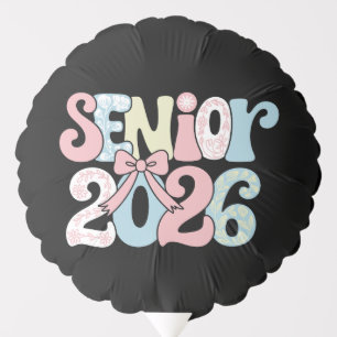 Senior Class Of 2026 Floral Bow Graduation 26 Grad Balloon