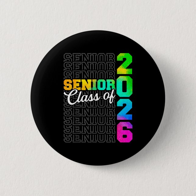 Senior class of 2026 graduate high school button (Front)