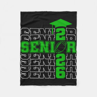 Senior class of 2026 graduation 2026 green fleece blanket
