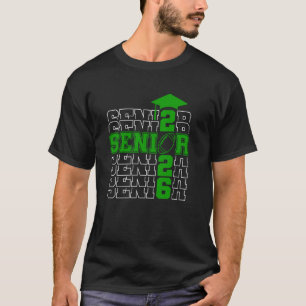 Senior Class Of 2026 Graduation 2026 Green Footbal T-Shirt