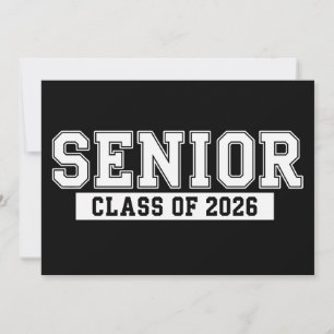 Senior Class Of 2026 Graduation 26 Graduate Party Invitation