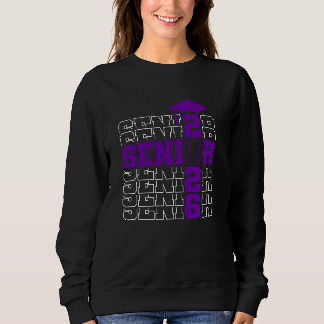 Senior Class Of 2026 Graduation Baseball Softball Sweatshirt (Front)