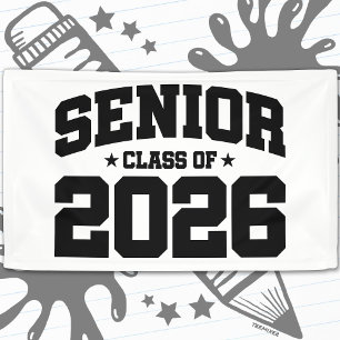 Senior Class of 2026 Graduation Bold Typography Banner