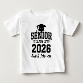 Senior Class Of 2026 Graduation Custom Name Baby T-Shirt