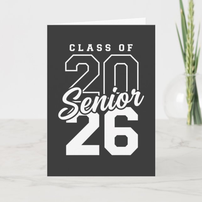 Senior Class of 2026 Graduation Gift for Seniors Card (Front)