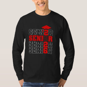 Senior Class Of 2026 Graduation Red Volleyball Pla T-Shirt