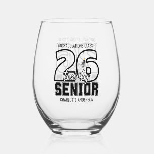 Senior Class of 2026 Graduation Tassel Stemless Wine Glass