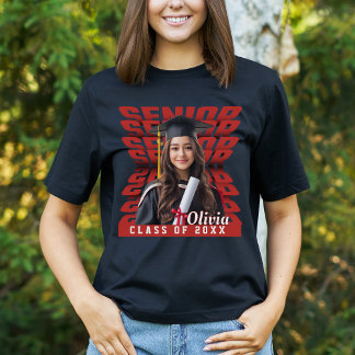 Senior Class of 2026 Personalized Photo & Name T-Shirt