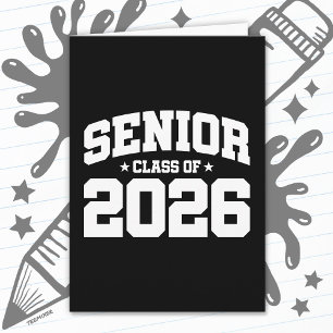 Senior Class of 2026 Varsity Graduation Quote Card