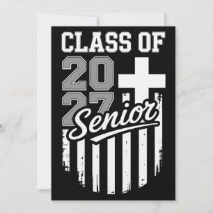 Senior Class Of 2027 Christian American Flag Grad Announcement