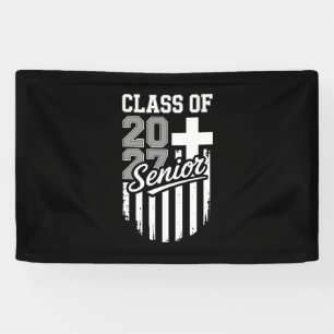 Senior Class Of 2027 Christian American Flag Grad Banner