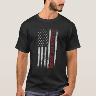 Senior Class Of 2038 American Flag Graduation 38 G T-Shirt