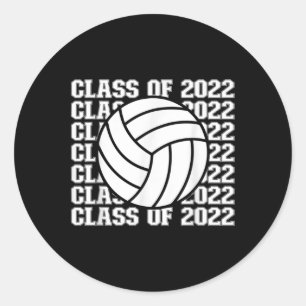 Senior Class of  Volleyball  Classic Round Sticker