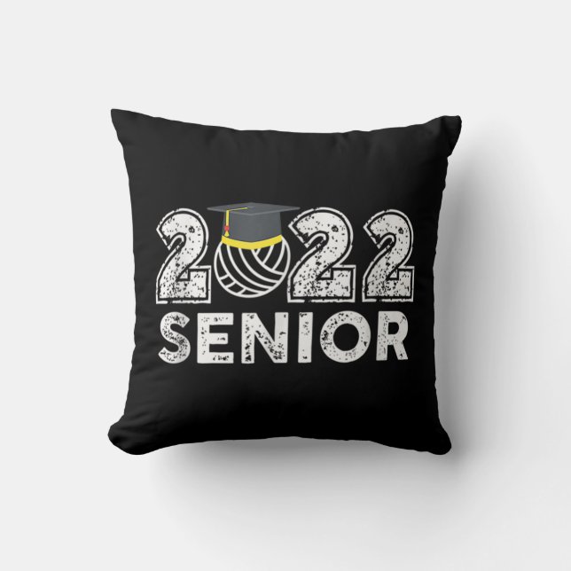Senior Class Of  Volleyball Seniors  Throw Pillow (Front)