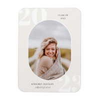 Senior Class Rounded Photo Frame Graduation Magnet