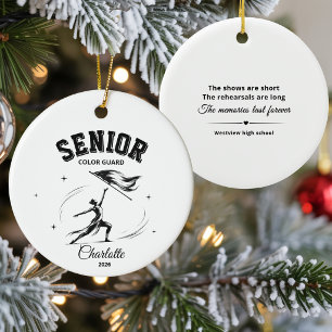 senior color guard ceramic ornament