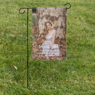 Senior Congratulations Graduate Photo Garden Flag