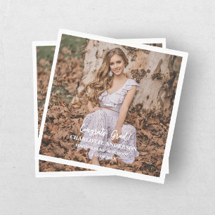 Senior Congratulations Graduate Photo Napkins