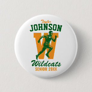 Senior Cross Country School Sports Track and Field Button