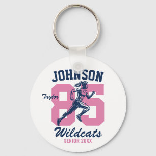 Senior Cross Country School Sports Track and Field Keychain