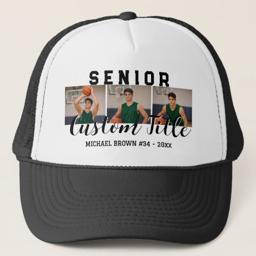 Senior Custom Text Any Name 3 Photo Collage