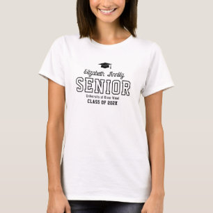 Senior Custom Year Script Graduate College T-Shirt