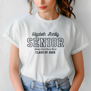 Senior Custom Year Script Graduate College T-Shirt