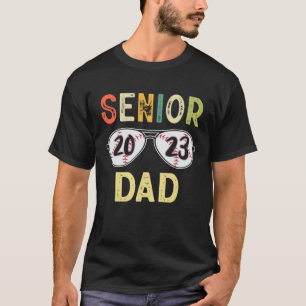 Senior Dad 2023 Cool Proud Dad Baseball Senior Gra T-Shirt