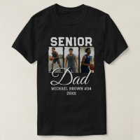 Senior Dad Basketball Photo Collage Custom Name