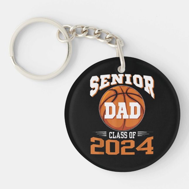 Senior Dad Class of 2024 Keychain (Front)