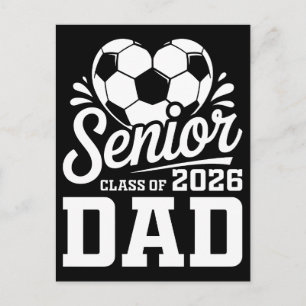 Senior dad class of 2026 soccer graduation design holiday postcard