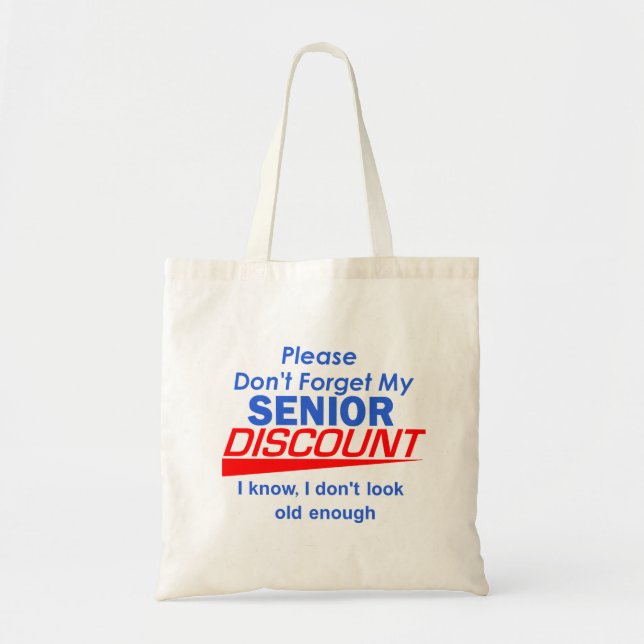SENIOR DISCOUNT Bag (Front)
