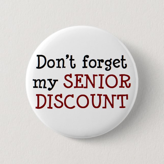 senior discount button (Front)