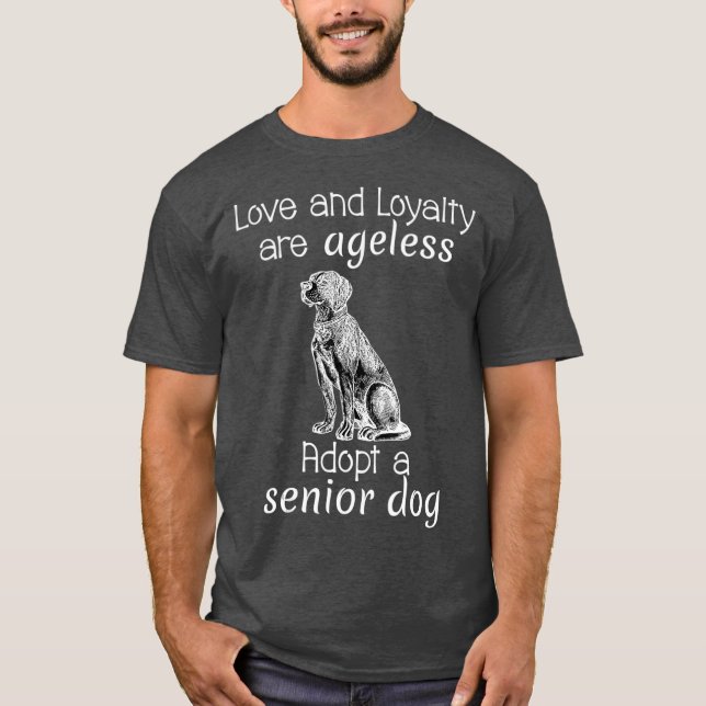 Senior Dog Adoption Tshirt for Rescue Advocates (Front)
