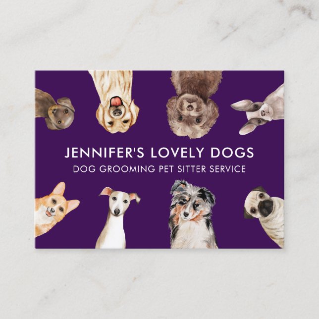 Senior Dog Care Visit Business Card (Front)