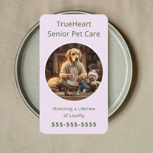 Senior Dog Sitter Trusted Senior Dog Wellness Business Card