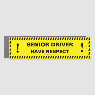 SENIOR Driver Custom Car Magnet