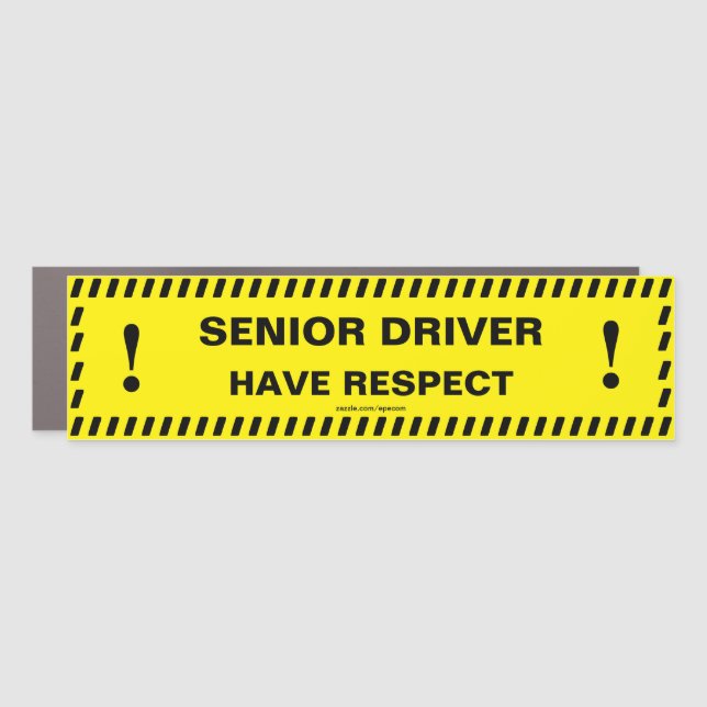 SENIOR Driver Custom Car Magnet (Front)