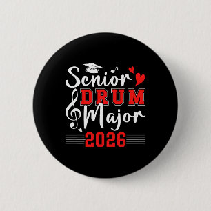 Senior Drum Major 2026 Graduation Marching Band Se Button