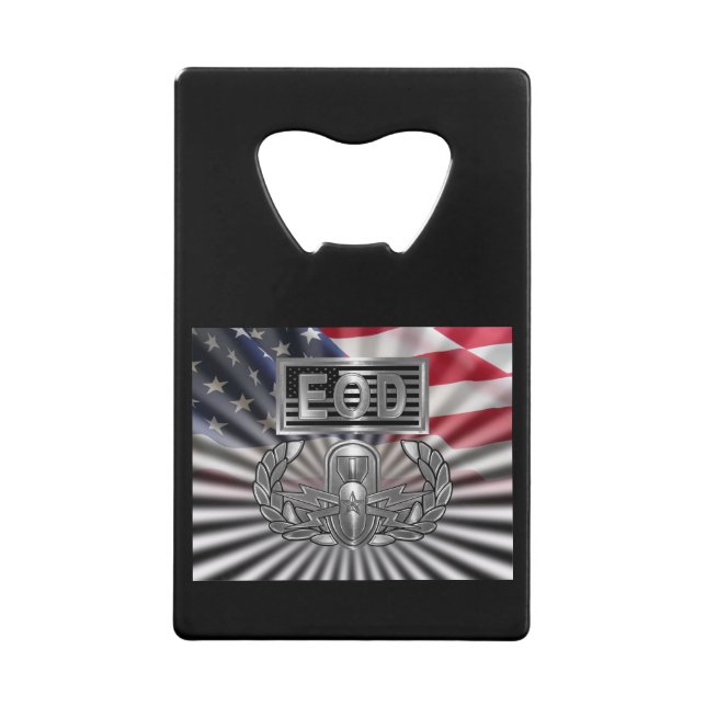 “Senior EOD” Commemorative Gift Credit Card Bottle Opener (Front)