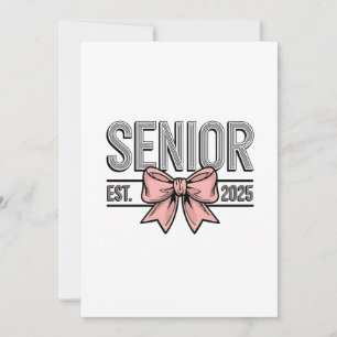 Senior Est 2025 Bow Coquette Graduation Invitation