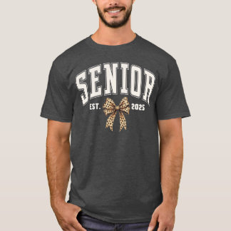 Senior Est 2025 Class of 2025 Leopard Senior 2025  T-Shirt