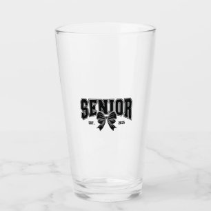 Senior Est 2025 Graduation Student Vintage Glass