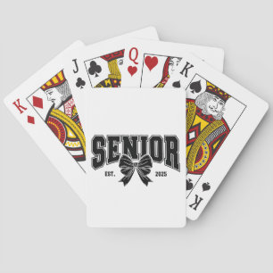 Senior Est 2025 Graduation Student Vintage  Poker Cards
