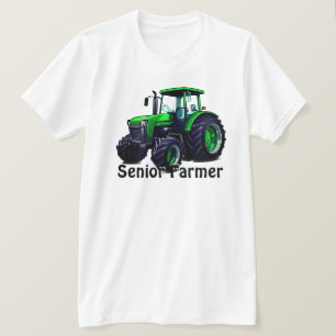 "Senior Farmer" and Green Tractor T-Shirt