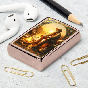 Senior Fisherman's Golden Hour Zippo Lighter