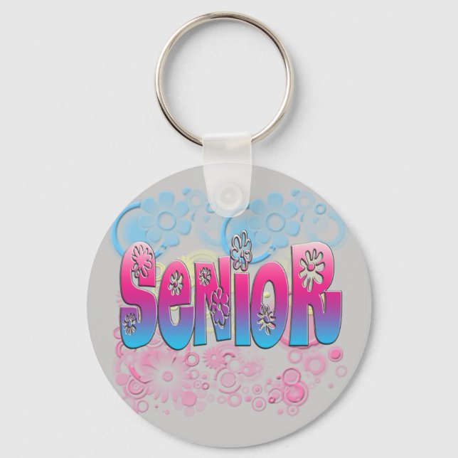 Senior - Flowers 2 Keychain (Front)