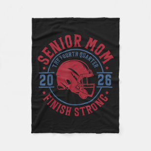 Senior Football Mom 2026 The Final Quarter Fleece Blanket